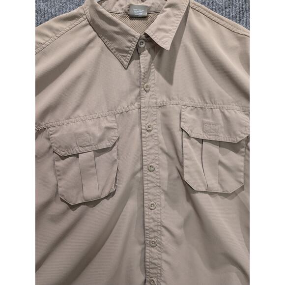 Great Northwest Fishing Shirt Vented Back Short Sleeve Brown Men's Size 2X - Picture 2 of 7